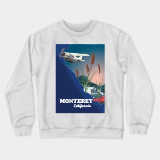 Monterey california map Crewneck Sweatshirt